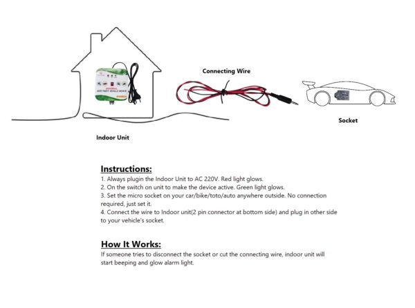 Smart Anti-Theft Security Alarm Device for Car, Auto, Toto & Bike - Image 2
