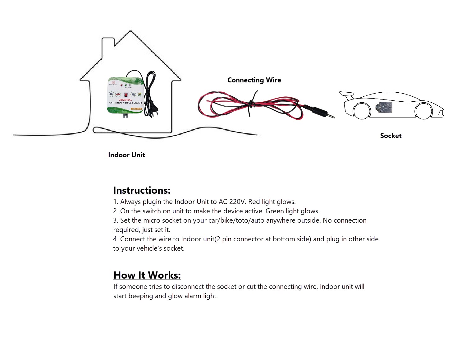 Smart Anti-Theft Security Alarm Device for Car, Auto, Toto & Bike - Image 2