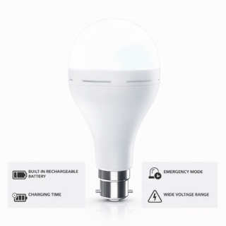 9W rechargeable emergency LED bulb B22