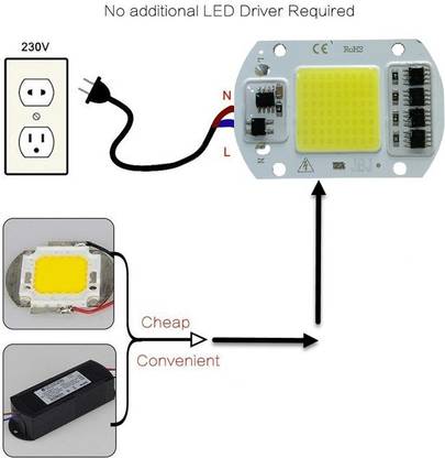 50watt cob connection