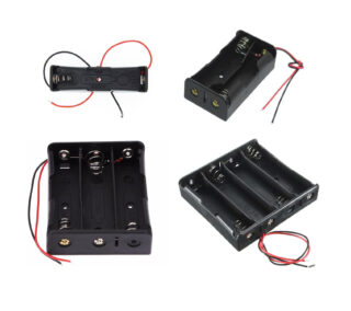 18650 Battery Holder Box for 1S, 2S, 3S & 4S Lithium Cells (Pack of 4) | DIY Battery Case for Electronics & Robotics Projects