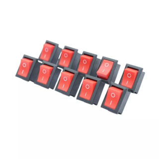 10 PCS SPST Mini Rocker Switch 6A 250V ON/OFF Toggle Switch for DIY Electronics